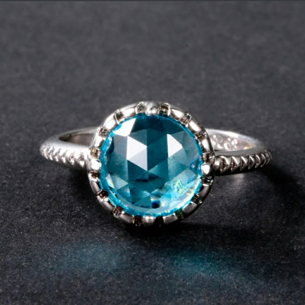 Sale 🎊silver s925 faux aquamarine ring